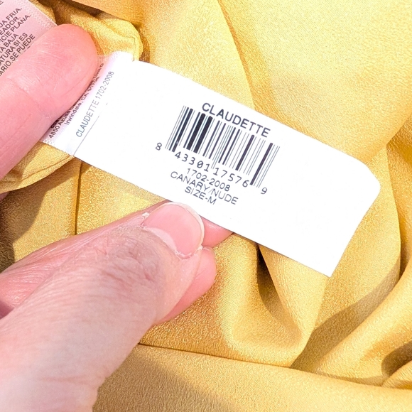 NWT Dress The Population Claudette Crochet Lace Sheath Dress in Yellow - Picture 14 of 16